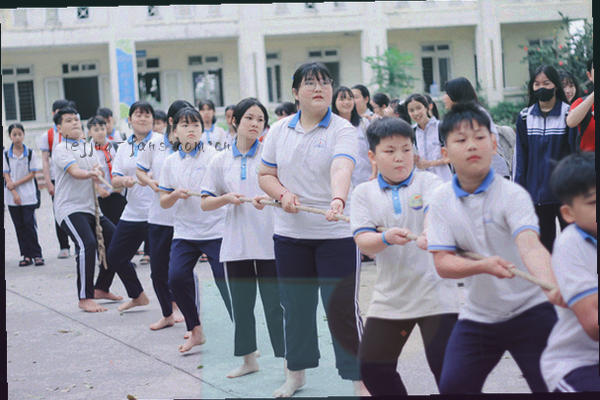 球迷在看台上挥舞旗帜的剪影